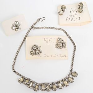 Lot of Assorted Vintage Jewelry - A set of earrings are stamped Sterling